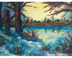 "The Clearing" Original Watercolor Painting by Chris Wakefield